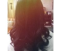 Black curly hair