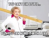 You cant fix stupid