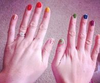 Rainbow nails