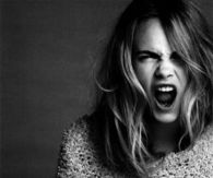 black &white-crazy girl