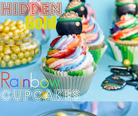 Hidden Gold Rainbow Cupcake