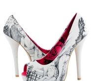 Iron Fist Heels with Sketched Artwork