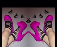 Fuschia heels