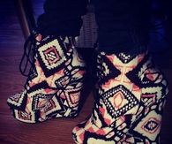 Charlotte Russe Aztec Print Boots