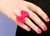 Pink bow ring