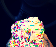 Ice cream with sprinkles