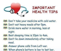 Important health tips