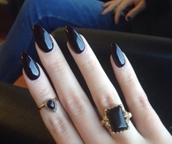 Black stiletto nails
