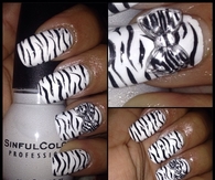 Zebra bow nails