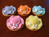 Spring flower hat cookies
