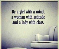 be a girl with a mind