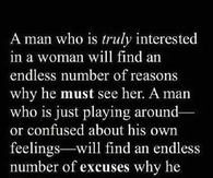a man who is truly interested