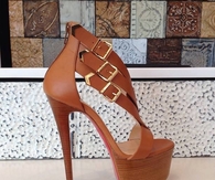 Brown Stiletto Sandal