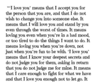 I love you