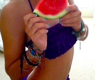 look at my watermelon 