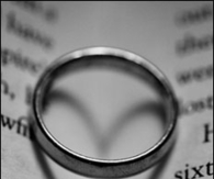 Wedding ring heart