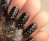 Black glitter nails