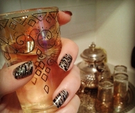 Zebra stripe nails