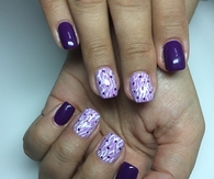 Purple and violet nails