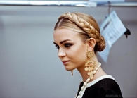 Blonde braid wrap