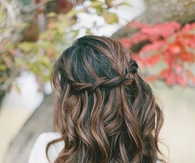 Brunette wavy hair