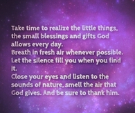 Be sure to thank God