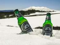 Heineken in the snow