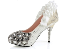 Wedding Heels with Satin Wings
