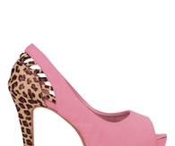 Pink Stilettos with Leopard Heel