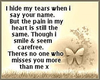 no one misses you more than me
