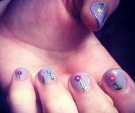 Spring flower nails