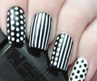 Black and white nail designs