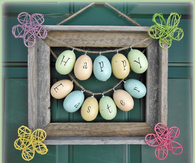 Easter picture frame wreath
