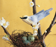 Crepe paper spring birds