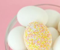 DIY sprinkle easter eggs