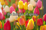 The first day of spring