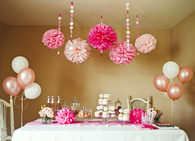 Pink party and shower DIY Decoration