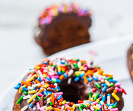 Delicious chocolate donut cake