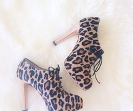 Leopard booties