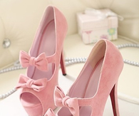 Pink Bow heels