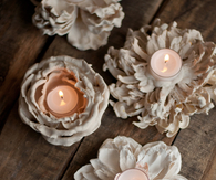 Plastic flower votives