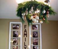 Use old windows to display family photos