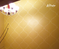 DIY Moroccan style wall stencil