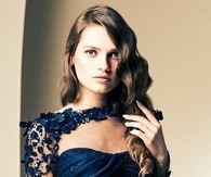 Navy Blue Gown with Sequins