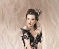 Classic Tulle Gown with Feathers & Sequins