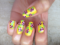 Girly flower nails
