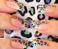Colorful leopard nails
