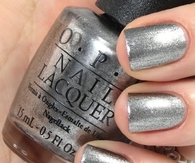 Silver shimmer OPI nails