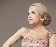 Rose Pink Ruffled Evening Gown