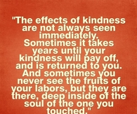 The effects of kindness